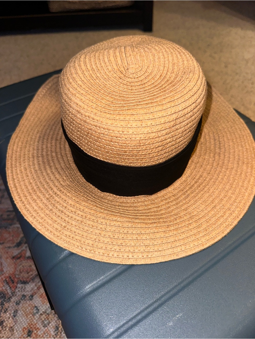San Diego Hat Company Tan Straw Hat with Black Band